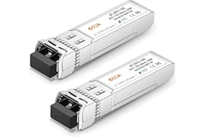 6COMGIGA 【2 Pack】 10GBase-SR SFP+ Transceiver, 10G 850nm LC Multi Mode Module, up to 300M Compatible with Cisco SFP-10G-SR, Meraki, Ubiquiti UF-MM-10G, Mikrotik, Netgear, D-Link, Supermicro, TP-Link