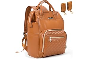 ZIOSINM Sac a Langer pour Bebe, Sac a Langer en PU Cuir, Sac a Dos a Langer Multifonctionnel Sac Maternité Imperméable