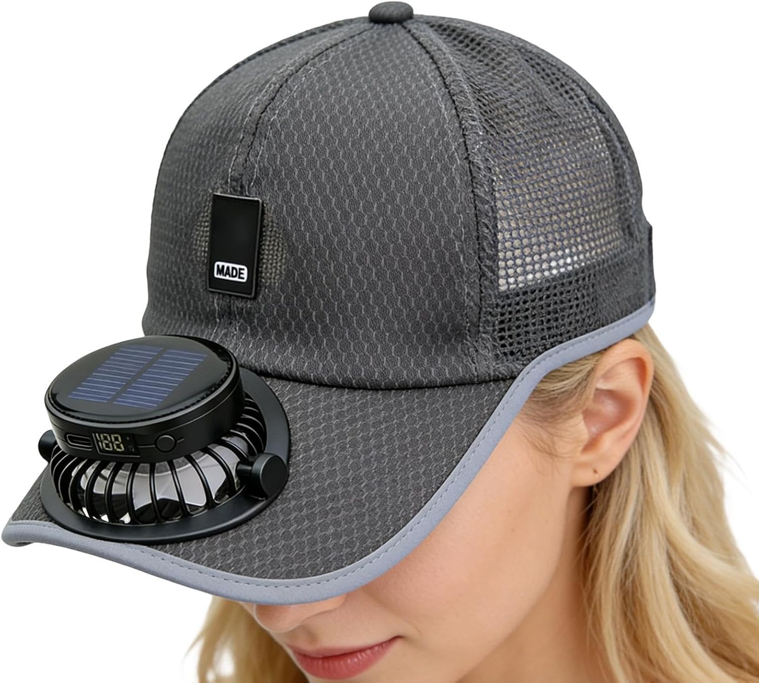Gorra con Ventilador | Carga por USB, Protección Solar de ala Ancha - Gorra Solar con Ventilador de ala Ancha,para Actividades al Aire Libre, Playa, Campamento, Senderismo, Jardinería, Trabajo