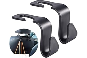 anyuan boy 6 Pcs Car seat Hook，Back Seat Headrest Hanger,for Auto Backseat Multifunctional Heavy Duty Storage Hooks (Black)