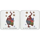 İki ADET YILDIZLI NOEL C&Uuml;CESİ CEP SOBASI,EL ISITICI,SICAK SU TORBASI PVC 10x9,5cm