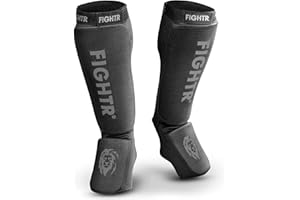 ‎FIGHTR FIGHTR® Schienbeinschoner - mit perfektem Sitz und idealer Polsterung | Schienbeinschutz für Kicks im Kickboxen, MMA, Muay Thai und weitere Kampfsportarten