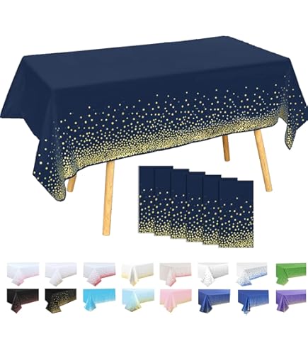 Nappe Bleu Marine Dorée Pour 18e Anniversaire – Nappe D