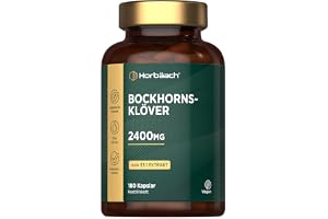 Bockhornsklöver Kapslar 2400mg - 180 Veganska Kapslar | för Män och Kvinnor - Fenugreek Extract Powder Capsules - av Horbaach