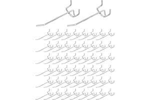 QWORK® 60X ganci per pannello forato portautensili, ganci da parete per attrezzi per espositori di vendita (10 cm)