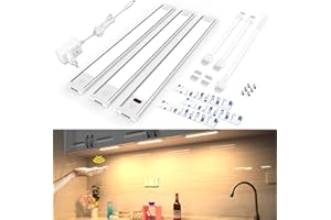 ‎WOBSION WOBSION LED Unterbauleuchte Küche Dimmbar mit Berührungsloser Sensor,Warmweiß Unterbau Lichtleiste für Unterschrank Beleuchtung,3000k Ultra Dünn Lampe für Küchenschrank,Werkbank,30 CM×3PCS,840LM