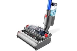 ‎TRAUMHEIM 2-IN-1 Bürste Wischaufsatz kompatibel für Dyson V7/V8/V10/V11/V15 Staubsauger, Elektrischer Bodenwischer mit Sauberem und Schmutzigem Wassertank, Gleichzeitig Saugen und Wischen
