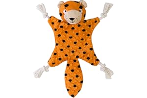 SHARLOVY Giocattolo per cani senza imbottitura per masticatori aggressivi, cigolante con nodi in corda, giocattoli da masticare per cuccioli di peluche per dentizione, corda interattiva durevole per