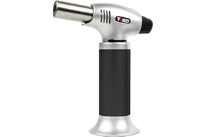 YOKO DESIGN 1120 Chalumeau Pro, INOX/Plastique, Gris Métallisé/Noir, 3,5 cm 1 - pack