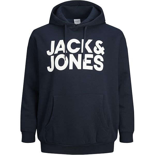 Felpa Basic Lunga Morbida Felpa Con Cappuccio Jack & Jones Uomo | Taglie Grandi Basic Comfort Maglione Uomo Jack E Jones