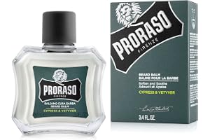 Proraso Cyprys a Vetyver Broda Balsam 100 ml | Łagodzi swędzenie i dyskomfort, zmniejsza puszenie się, drzewny zapach cypretyweryjny, testowany dermatologicznie