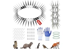 KERCAMKEL Marderschutz Fallrohr Edelstahl 300 cm, Marderabwehr Fallrohr mit Zubehör, Katzenabwehrgürtel Marder Ratten & Katzen, Marderabwehrgürtel für Haus, Dachrinne, Hauswand, Garten, Baum