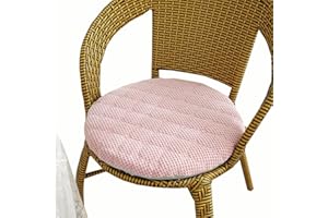 UYEOCO Cuscini Rotondi per Sedie Cucina set da 4/2/1, Diametro 30/35/40/45/50cm Cuscini per Sedie Antiscivolo per Sedie da Pranzo,Esterno, Giardino, Cucina, Ufficio, Soggiorno(Peach,4PCS_40CM (15.7IN))