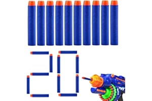SGERUFZ 20 Dardos de Espuma compatibles con Pistolas Nerf Elite, Refill Darts para Blasters de la Serie N-Strike, Accesorios para Blaster Nerf (Regalo de Fiesta para Niños)