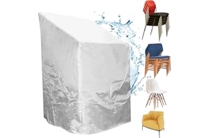 AXXHOTHO Pokrowiec na krzesło ogrodowe 210D Oxford Poliester 210D, pokrowiec na krzesło ogrodowe, plandeka, odporny na promieniowanie UV, wodoodporny, zimowy, odporny na rozdarcie, 70 x 70 x 80/120 cm