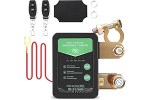 VIHBRAI Batterie Trennschalter 12V Drahtloser Auto mit Fernbedienung,Smart Batterie Kill Switch Anti-Diebstahl,Automatischer Ausschalter,Trennrelais für Auto,RV,LKW,ATV,Boot（Grün）