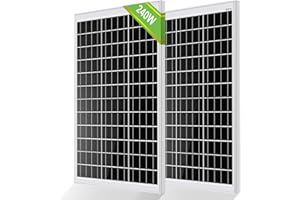 ECO-WORTHY 240W 12V Solarpanel Monokristallines, 2 Stücke 120W Solarmodul Ideal zum Aufladen von 12V Batterien, für Wohnmobil Garten Camper Boot und Dach des Hauses