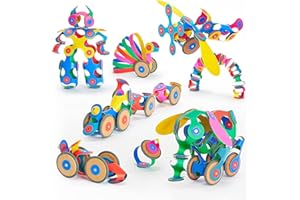 Clixo Wheel Creator Pack 72 Piezas Juguete Imán de Construcción Flexible, CreativeBoosting Magnetic Building Tiles. Diseño aprobado por el educador para horas de juego STEM. Juguete