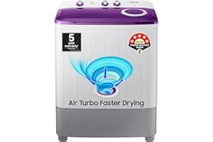 Samsung 6 kg, 5 star, Semi-Automatic Washing Machine (WT60R2000LL/TL, Air Turbo Drying, LIGHT GRAY, Awarded as Washing Machin