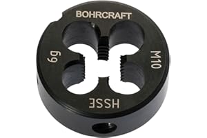 Bohrcraft 42101101000, Gewindeschneideisen M10 HSS-Co , für Stahl, Edelstahl,NE-Metalle, Schneideisen
