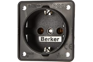 Berker Integro Enchufe Schuko antracita mate suelto, 1 unidad de enchufe