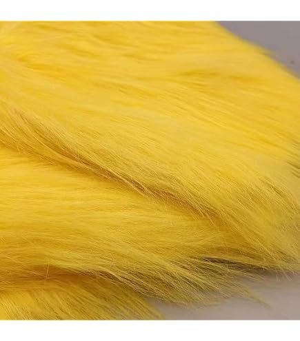 Tinta Unita Divertente Pelliccia Finta Materiale Tessuto , 1Mtr - 180x50cm Bianco per Artigianato Fai da Te, Soffice Pelliccia Finta Tessuto Shag di Lusso per Costumi Decorativi Tappeti Cosplay ( Colo