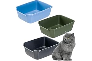 Ferplast Bac Litiere pour Chats avec Bords Hauts, Maison de Toilette, Nettoyage Facile, en Plastique, L 46 x W 36 x H 16,2 cm, différentes Couleurs