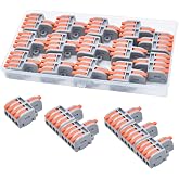 XALXMAW 14 Pieces Electrical Connectors, 1 in 4 Out Compact Conductor Connector, Quick Cable Connector Terminal Block, Suitab