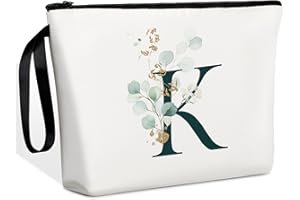 Photect Personalised Makeup Bag Gifts A-Z Makeup Bag Gifts Initial Bag Cosmetic Bags Bride Birthday Gift Bag Wedding Gifts for Women Mom Sister Friends(K)