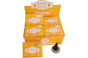 120 conos de incienso Goloka Nagchampa Dhoop Cones 12 cajas con porta inciensos pack aroma fragancia ambientador