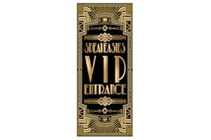Musykrafties Roaring 1920s Gatsby Grandeur Speakeasies VIP Entrance Door Cover Art Deco Jazz Party 72x30inch