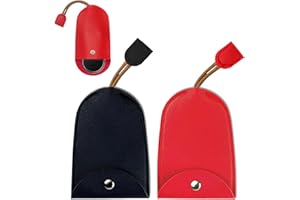 NECXON 2 pièces étuis à clés de Voiture, Sacs à clés de Type Traction Couverts Porte-clés de Voiture en Cuir PU Pochette à clés Couverture de clé de Voiture pour Hommes Femmes