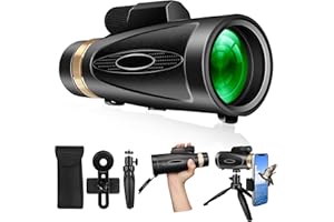 EFANCY Telescope Monoculaire 30X60 Télescope Monoculaires Longue vue tir sportif Puissante Telescope Monocular avec Trepied Compact Professionnel Zoom Optique pour Smartphone Adultes Observation des oiseaux