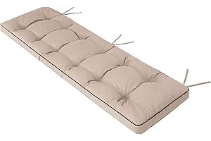 PILLOWPRIM Bench Cushion Bench Cushion Outdoor Bench Cushion for Benches in the Home and Garden Seat Cushion - 180 x 50 cm Beige