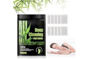 MEMONOTRY Entgiftungspflaster-100% Natürliche Entgiftungspflaster Füße mit Bambusessig und Ingwerpulver, Deep Cleansing Foot Pads für Stressabbau und Fußpflege(10 Pflaster)