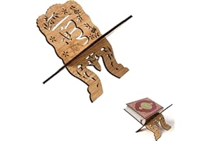 Hezhou Supporto per Libro in Legno Scaffale Pieghevole Corano Corano Porta Libri sacri Scaffale da Lettura Musulmano Decorazione per Feste ed Eventi Sacri Musulmani Come Eid Al-Fitr Islam Home