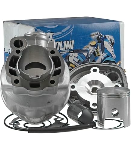 Kit Cylindre Piston Teknix Compatible Fantic 125 Caballero - Aluminium Chemisé Fonte - Diamètre 52 Mm - Refroidissement Liquide - Joints Inclus