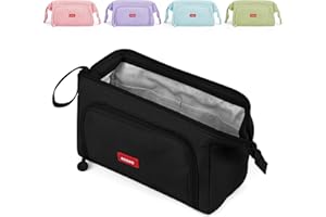 Mamowla Astuccio Astuccio Grande Capacità Astucci Matite di Grande Capacità Borsa Porta Penne Scuola Trucco Borsa per Bambina Ragazze Ragazzi Studenti, Nero