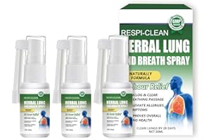 Clawrex Herbal Lung Spray, 3 Stück Lungenreinigungsspray, Lung Cleansing Spray, Tragbarkeit, Natürliche Pflanzenextrakte Kräuter Lungenreinigungs & Reparaturspray, Zum Entfernen und Reinigen(90ML)