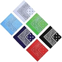 Bandana Damen Herren,4 Stück Kopftuch Halstuch Männer, Unisex Tuch Bindetuch, Headwear Haar Schal Paisley Muster(54 X 54 Cm