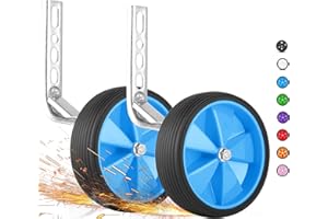 PROMETHEUS BICYCLES Stützräder Kinderfahrrad | Stützrad Kinderfahrrad | Fahrrad Stützräder 12 Zoll 14 Zoll 16 Zoll 18 Zoll für Kinder universal - stabile Stahlkonstruktion mit Gummi-Reifen (Blau)