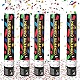 XPJBKC Biodegradable Confetti Cannons Large, Set of 5 Party Poppers Multi-Coloured Confetti, for Weddings, Parties, Baby Showers, Christmas, Birthday Parties - 30cm