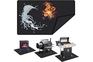 SIRUITON Tapis Anti Feu Ignifuge Tour 127 * 91CM Plaque Anti Feu Fire Pit Mat Tapis Ignifuge Brasero Réutilisable et Imperméable Résistant au Feu pour Pelouse Pierre de Béton sous Le Poêle