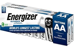 20 batterier Energizer Ultimate Lithium AA - Lång livslängd Stylus Fleece för Ficklampor Leksaker och Kameror