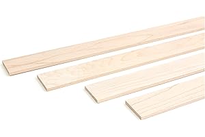 wodewa Listón de madera de arce natural, 1 m, 30 x 4 mm, moldura decorativa para revestimiento de pared, techo o suelo, manualidades