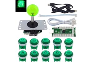 SJ@JX Arcade Game LED DIY Kit Mechanical Keyboard Switch LED Button PC MAME Retropie Arcade Joystick Controller Zero Delay USB Encoder