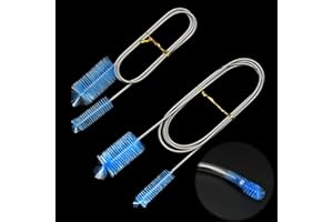 LETUXAAMZ 2 piezas Cepillo de Limpieza para Acuarios Tubos Flexibles de Doble Tanque para Peces Filtros Limpiadores de Tubos Tubos Cepillo para Mangueras（200cm and 90cm）