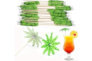 Wxinsheng Cocktail Parasols,50 pcs Parapluies Colorés en Papier Décoration de Cocktail en Papier,Palmier Paquet Parapluies de Cocktail,pour Fiesta,Tropical Beach Parties