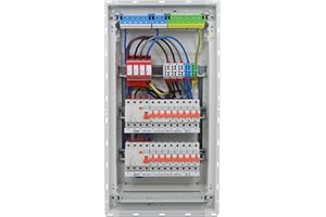 RSE Sub-Distribution Wired Fuse Box Flush-Mounted Cavity Wall with Hager Distributor, Flush-Mounted 3-Row VU36NC, with Surge Protection