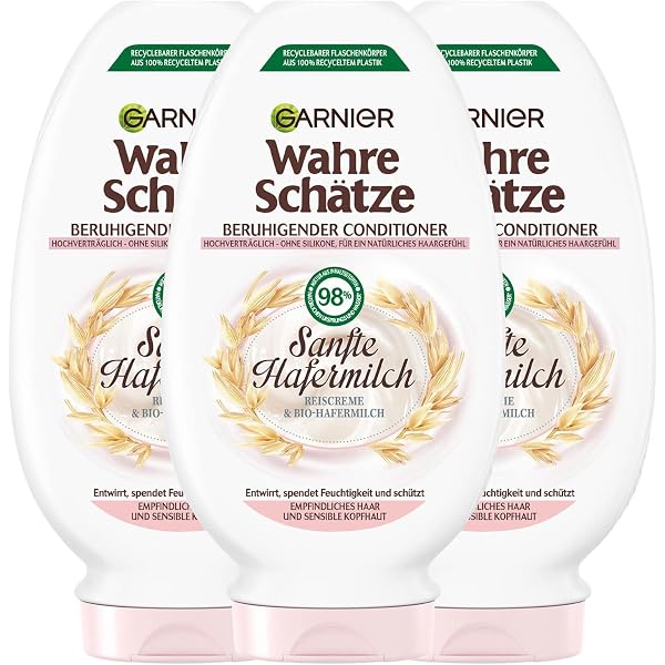 Garnier Ultra Doux Pflegespülung – Mit Reiscreme & Hafermilch, Für Empfindliches Haar, 250 Ml